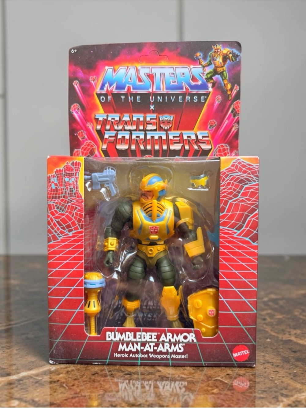 Masters of the Universe x Transformers Bumblebee Armor Man-At-Arms Figure NIB